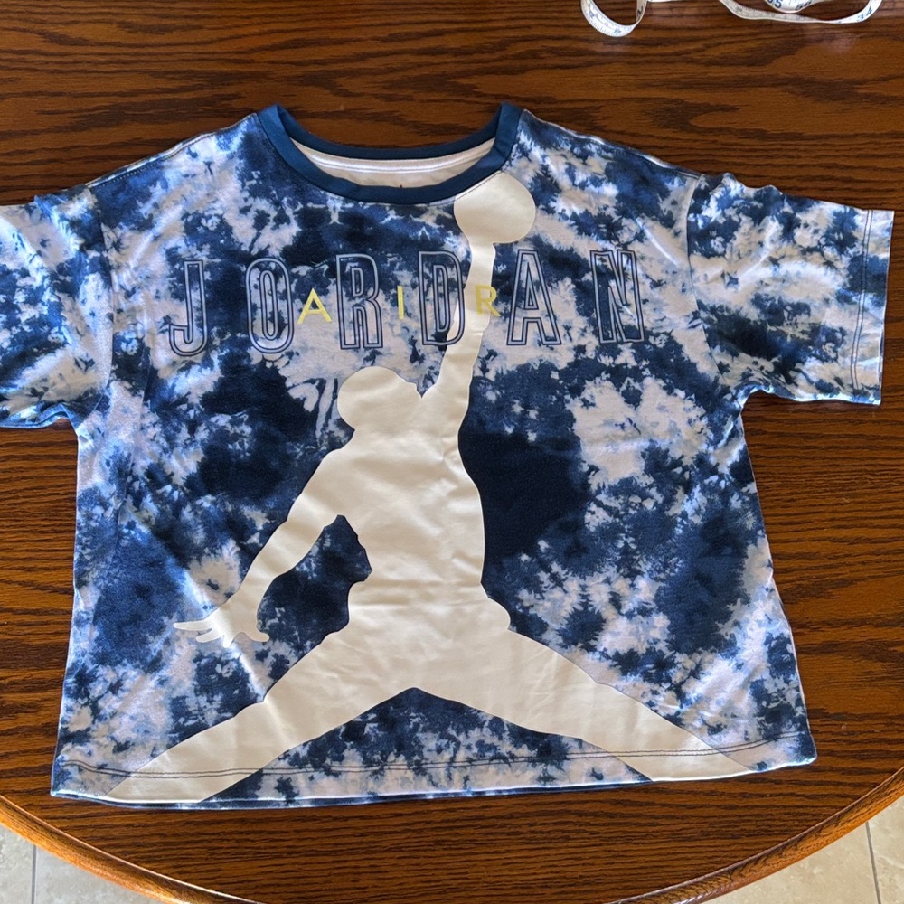 Jordan Kids Navy and White Tie-Dye T-Shirt